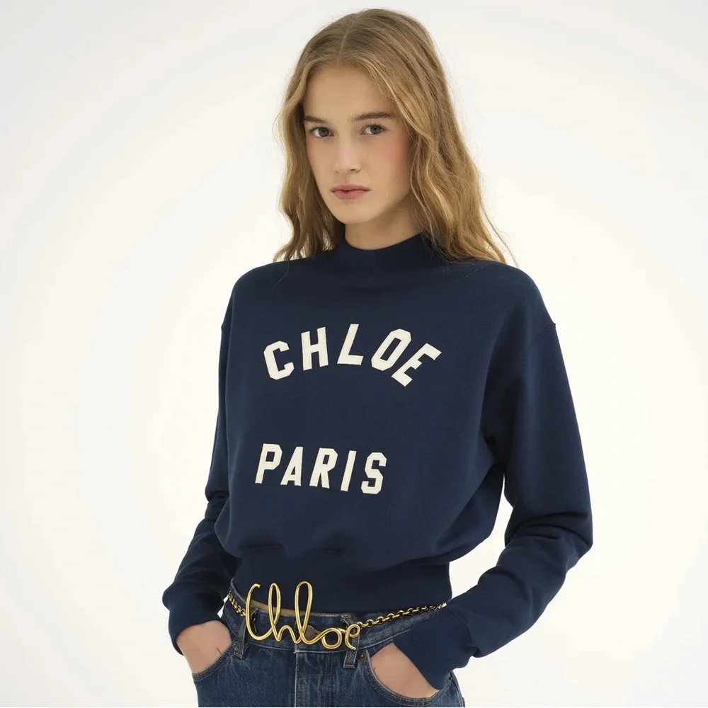 ✨ CHLOE navy logo sweatshirt $1,190